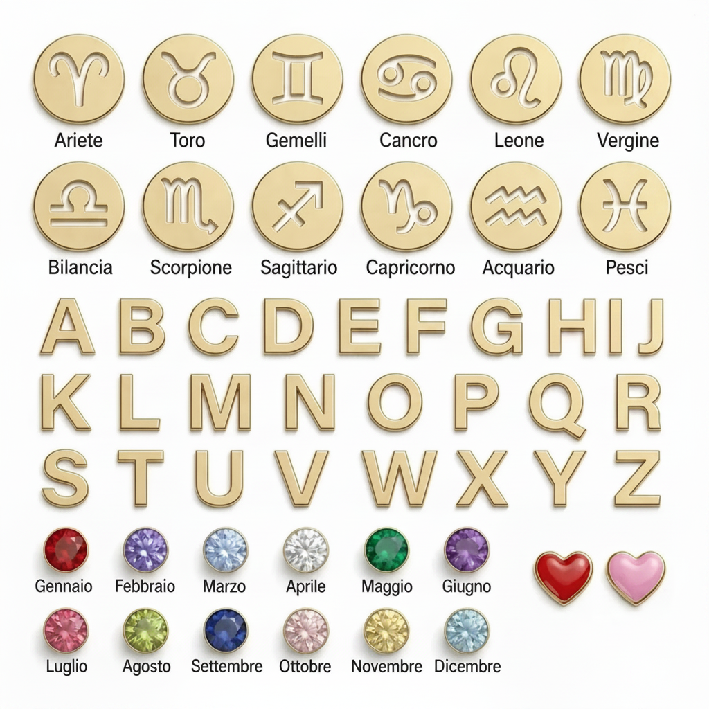 COLLANA CON INIZIALE A FORMA DI CUORE