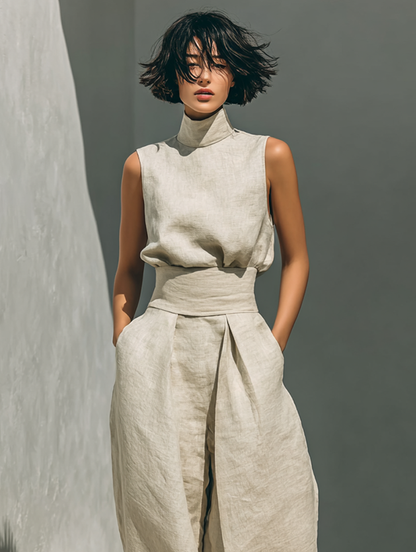 Venancia™ | Completo Minimalista Top e Pantaloni a Gamba Larga