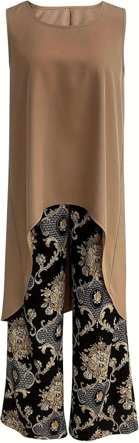 Tránsito™ | Completo Boho Tunica e Pantaloni a Gamba Larga