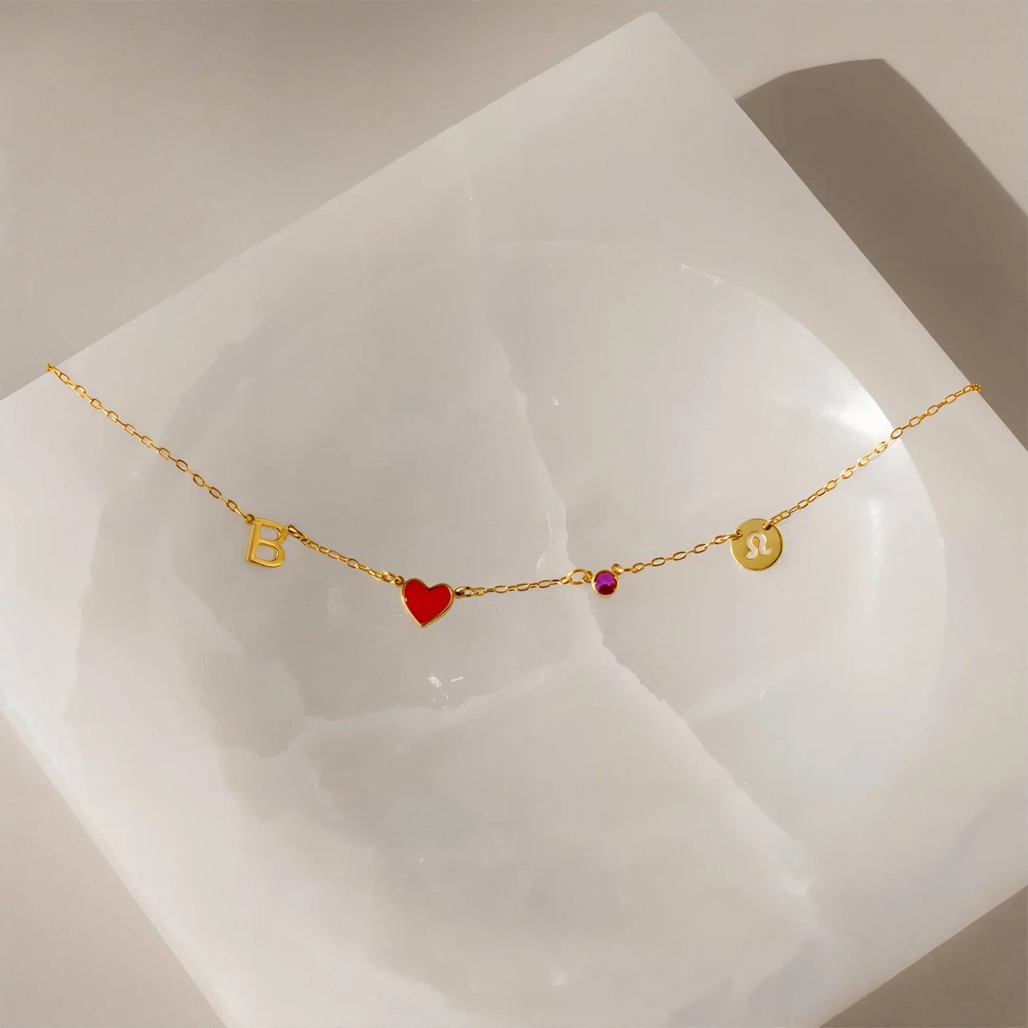 COLLANA CON INIZIALE A FORMA DI CUORE