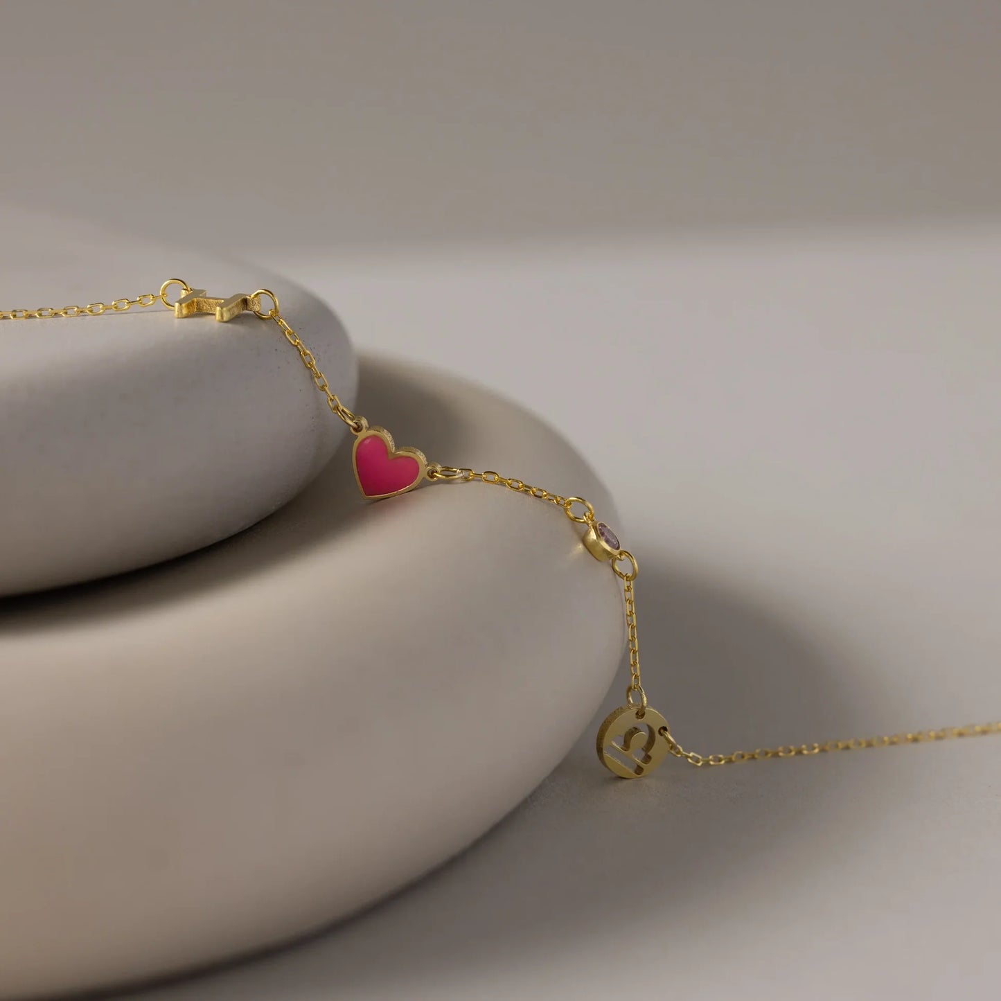 COLLANA CON INIZIALE A FORMA DI CUORE