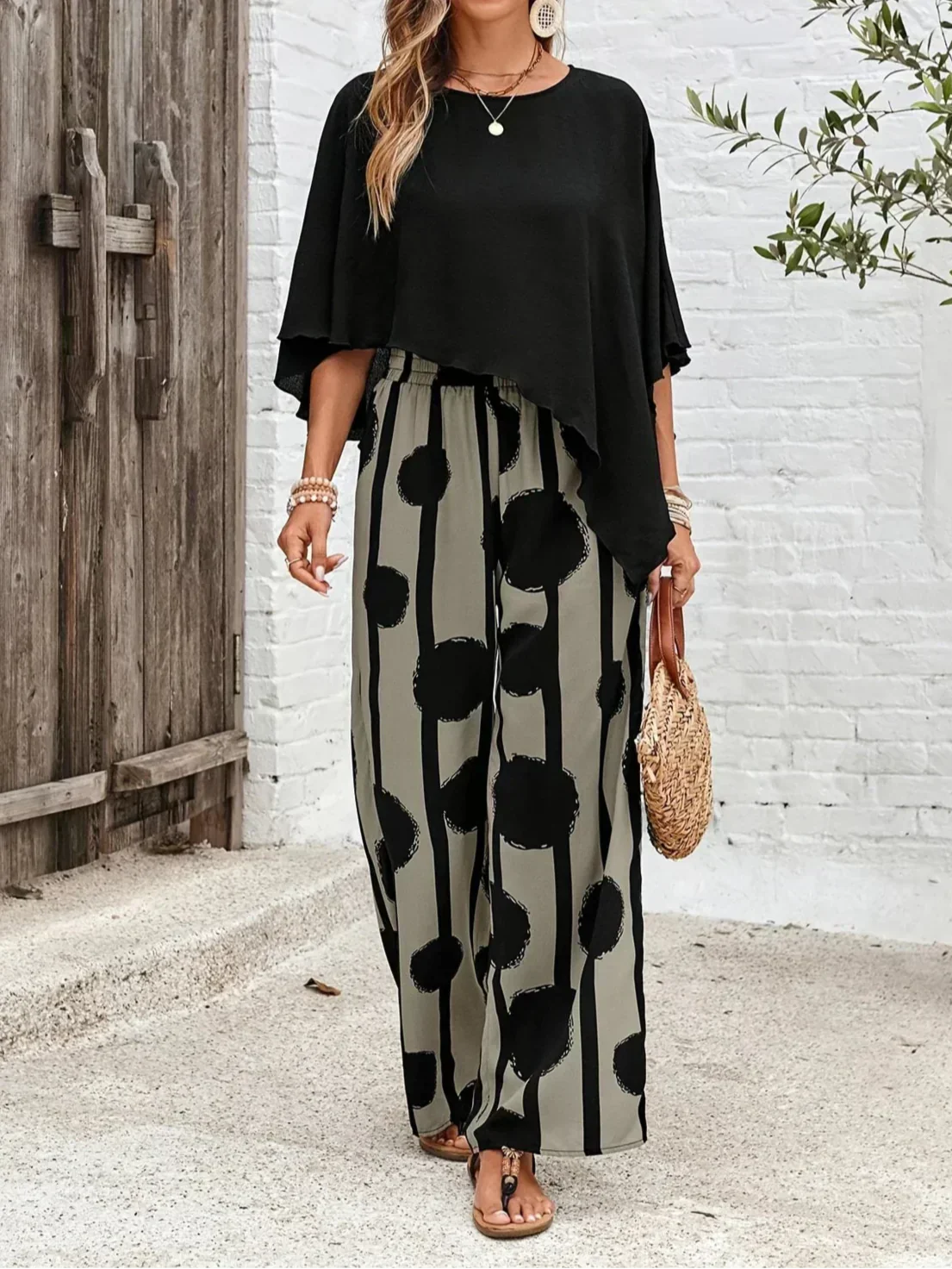 Valeriana™ | Set Top Asimmetrico e Pantaloni Boho