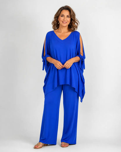 Ursula™ | Completo con tunica a spalle scoperte e pantaloni