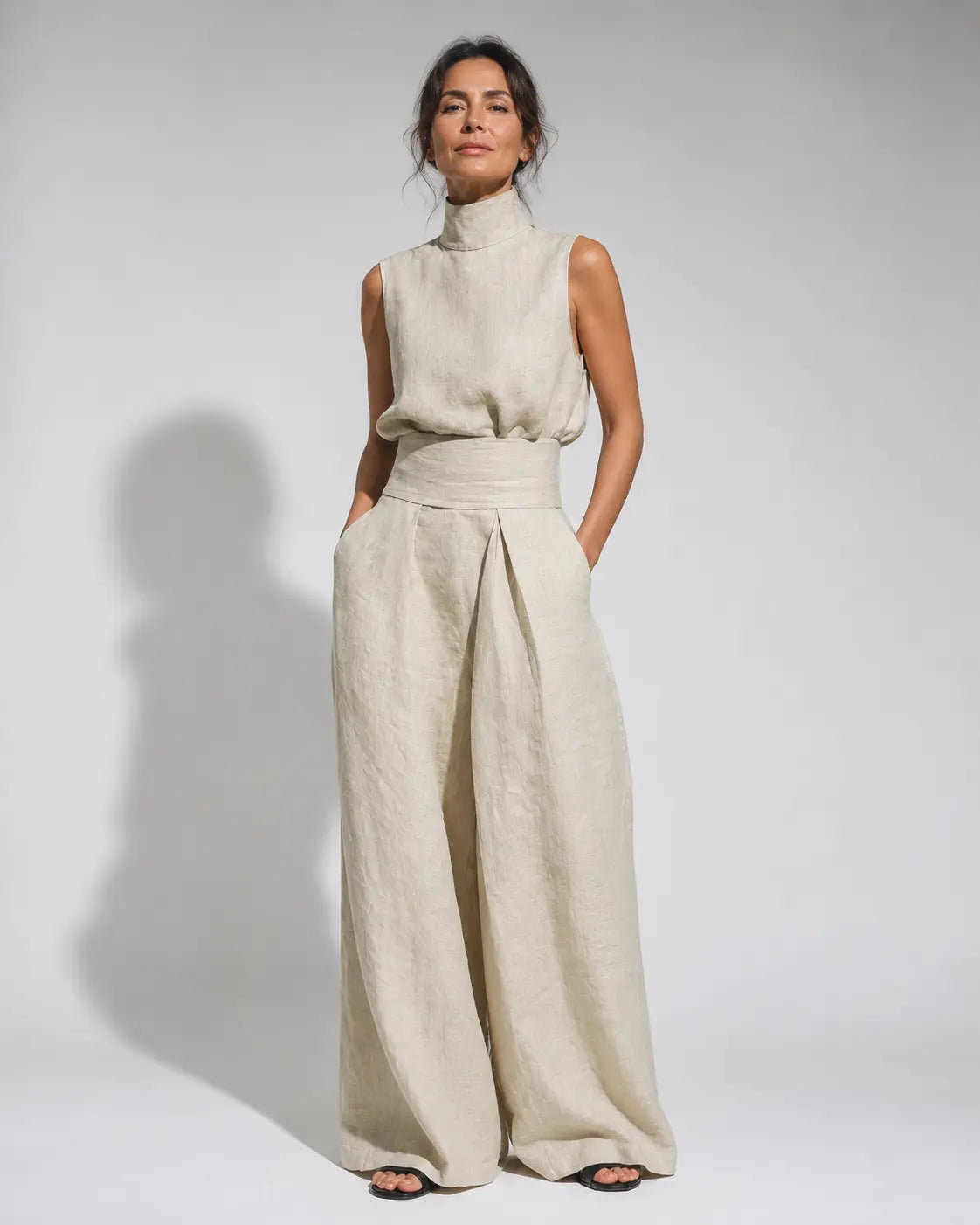 Venancia™ | Completo Minimalista Top e Pantaloni a Gamba Larga