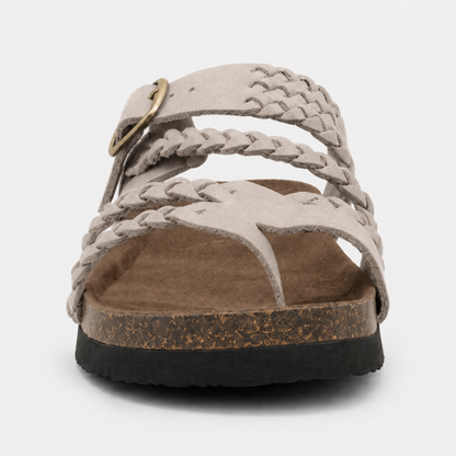 Sandali Donna Cuoio Intrecciato - Beige
