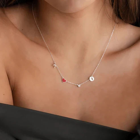COLLANA CON INIZIALE A FORMA DI CUORE