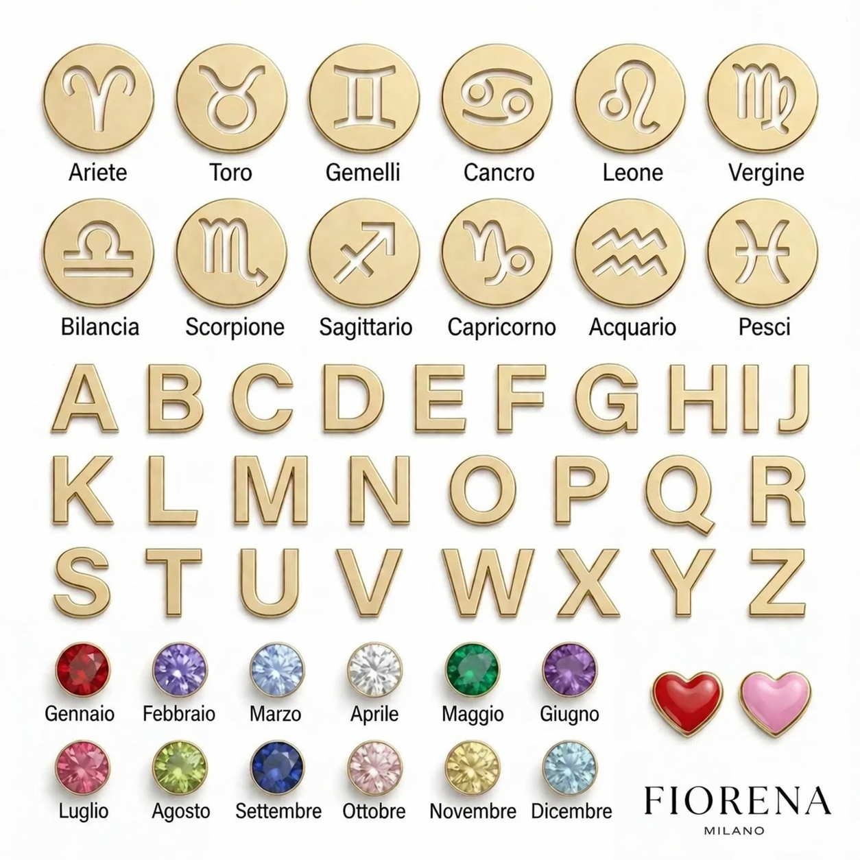 COLLANA CON INIZIALE A FORMA DI CUORE