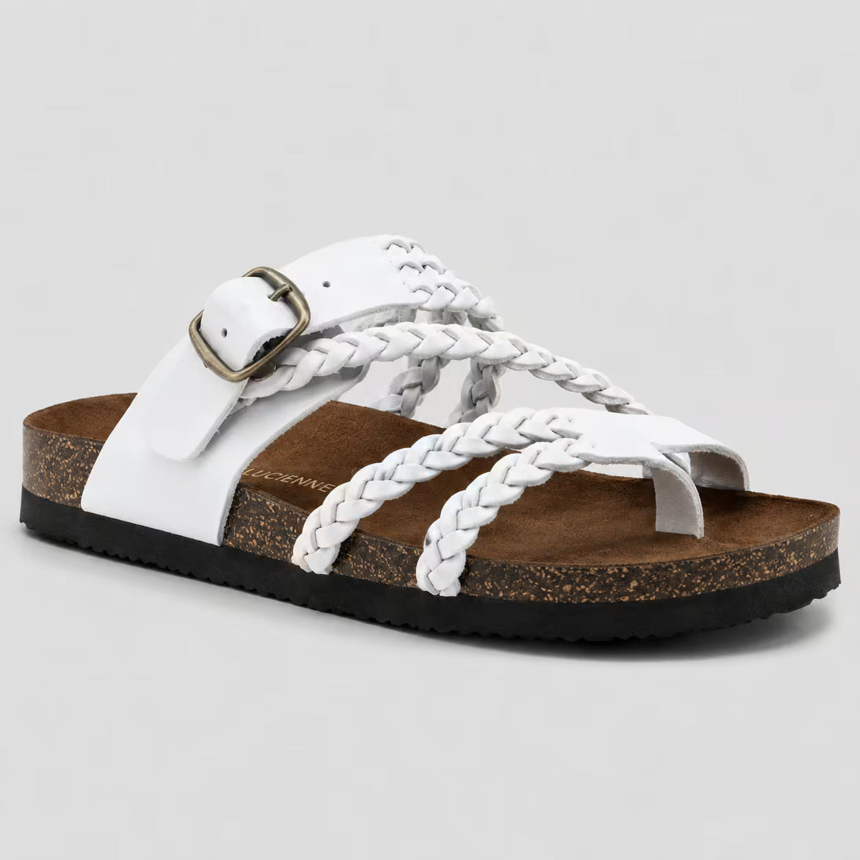 Sandali Donna Cuoio Intrecciato - Bianco