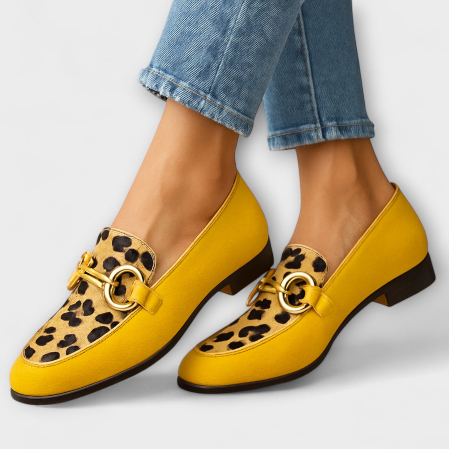 Danny | Mocassini vintage con stampa tigre
