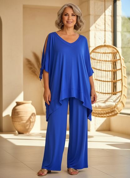 Ursula™ | Completo con tunica a spalle scoperte e pantaloni